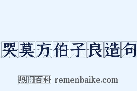 哭莫方伯子良造句是什么意思的图片